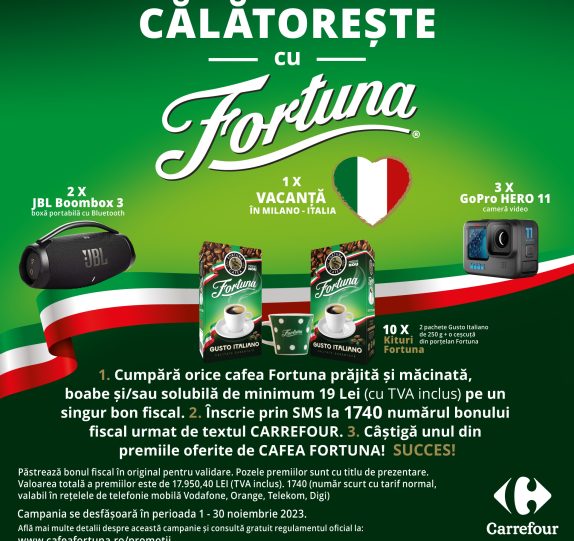 CĂLĂTOREȘTE ÎN ITALIA CU FORTUNA (CARREFOUR)