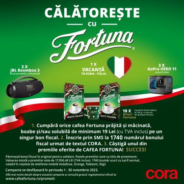 CĂLĂTOREȘTE ÎN ITALIA CU FORTUNA (CORA)