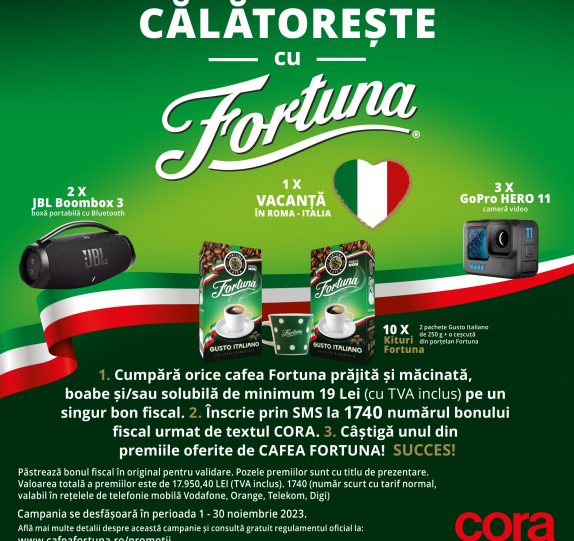 CĂLĂTOREȘTE ÎN ITALIA CU FORTUNA (CORA)